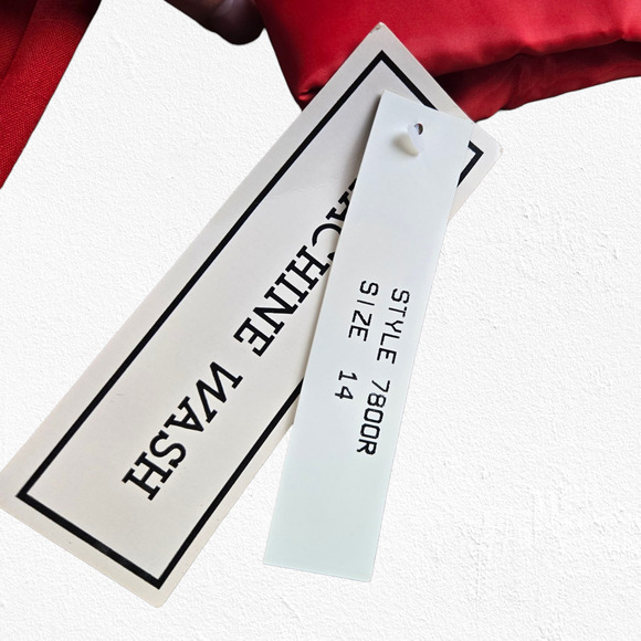 1980s Vintage Red Oversized Single Button Power Suit Jacket Blazer Size 14 - Picture 7 of 9